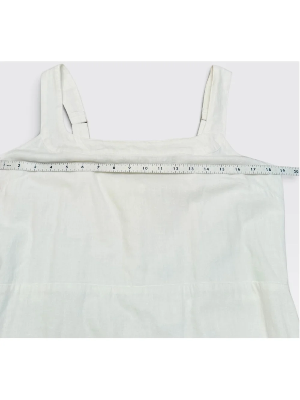 Abercrombie & Fitch Linen Blend Square Neck Maxi Dress Cream NWT Size L